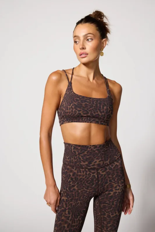Printed Strappy Bra - Caribou Leopard sold by MPG