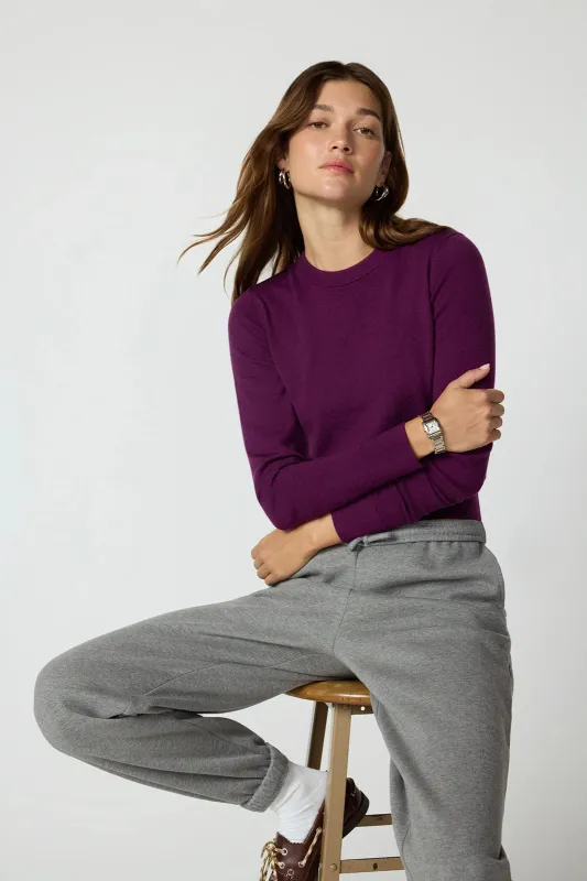 Merino Crew Neck - Pickled Beet sold by MPG