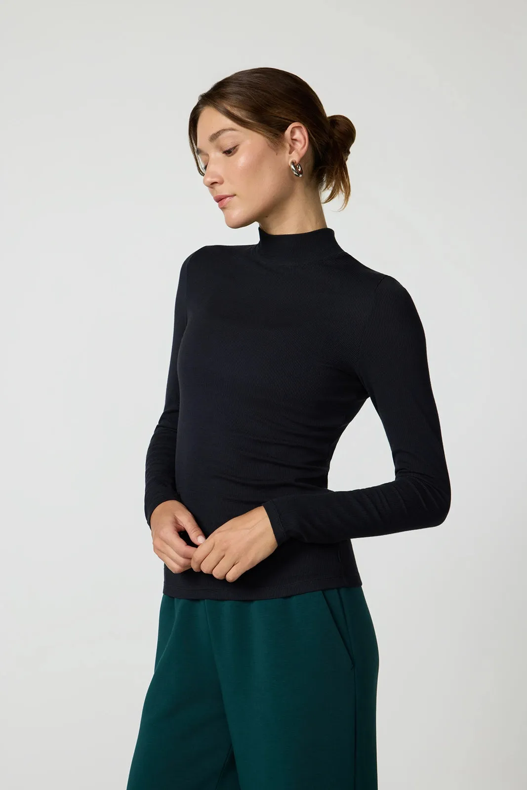 '90s Mock Neck - Black sold by MPG product image thumbnail 4