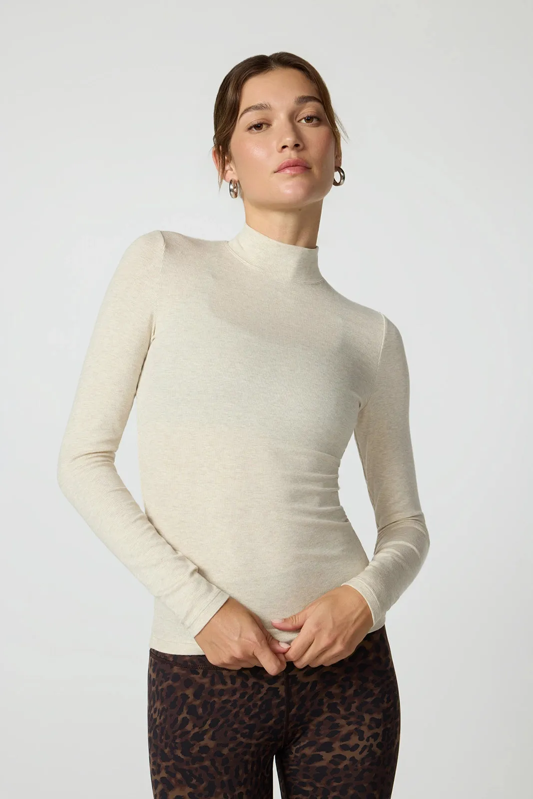 '90s Mock Neck - Htr Brown Rice sold by MPG product image thumbnail 4