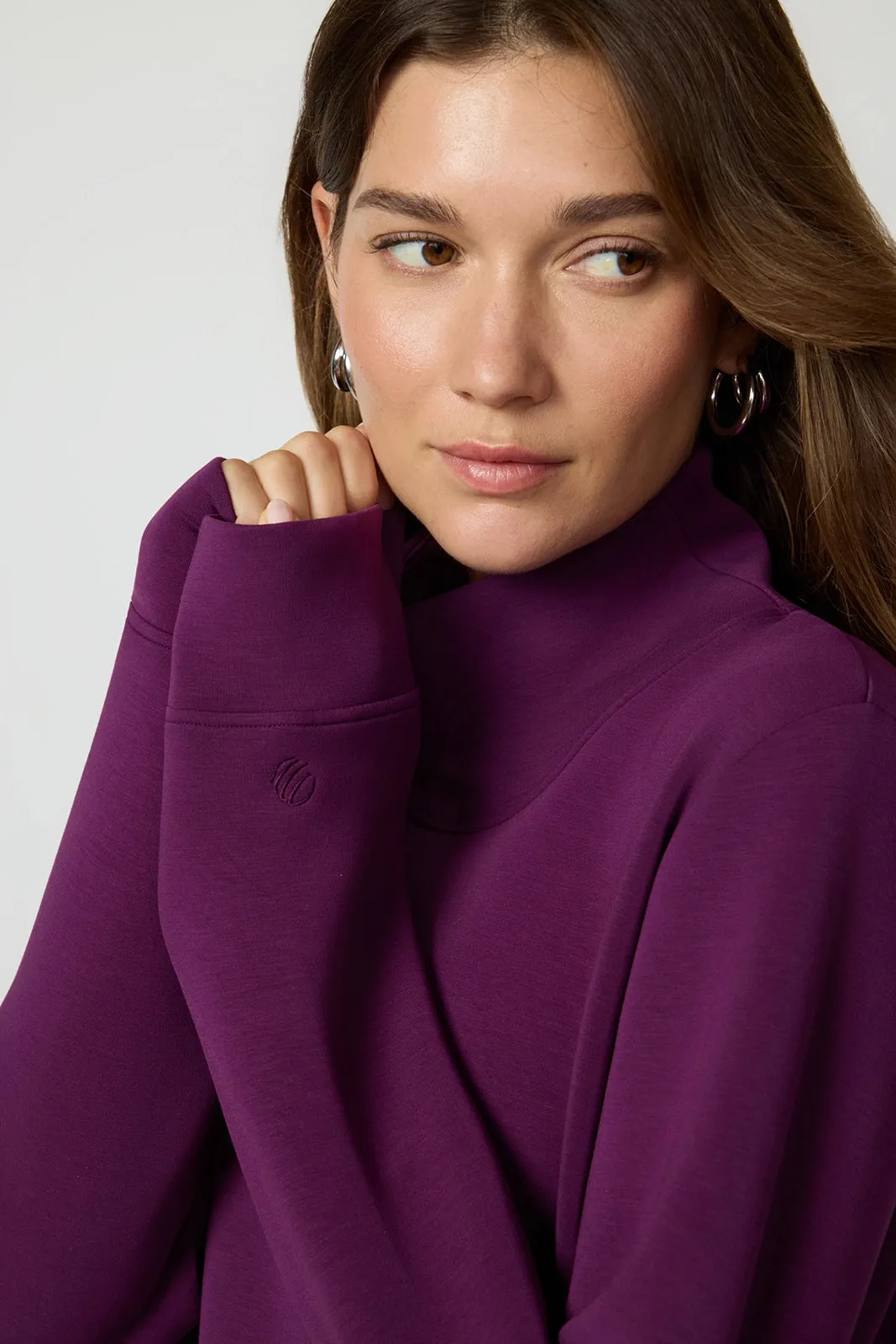 Dreamweave™ Mock Neck Sweatshirt - Pickled Beet sold by MPG product image thumbnail 4