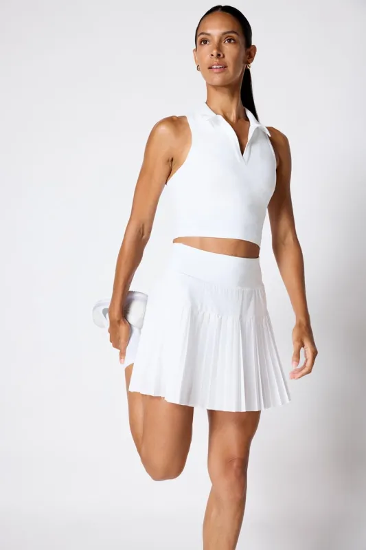 Vital Polo Collar Longline Bra - Brilliant White sold by MPG