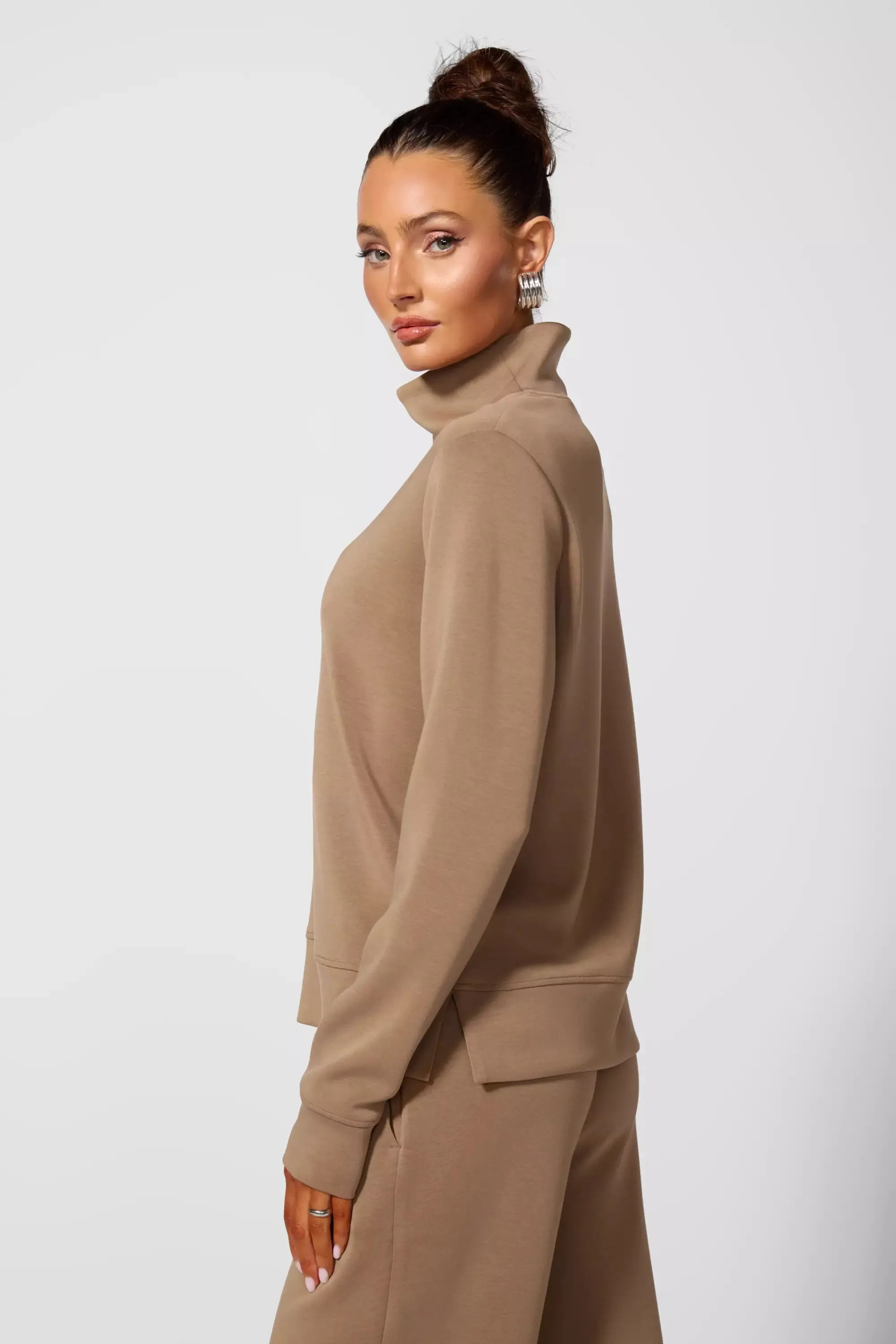 Dreamweave™ Mock Neck Sweatshirt - Caribou sold by MPG product image thumbnail 5