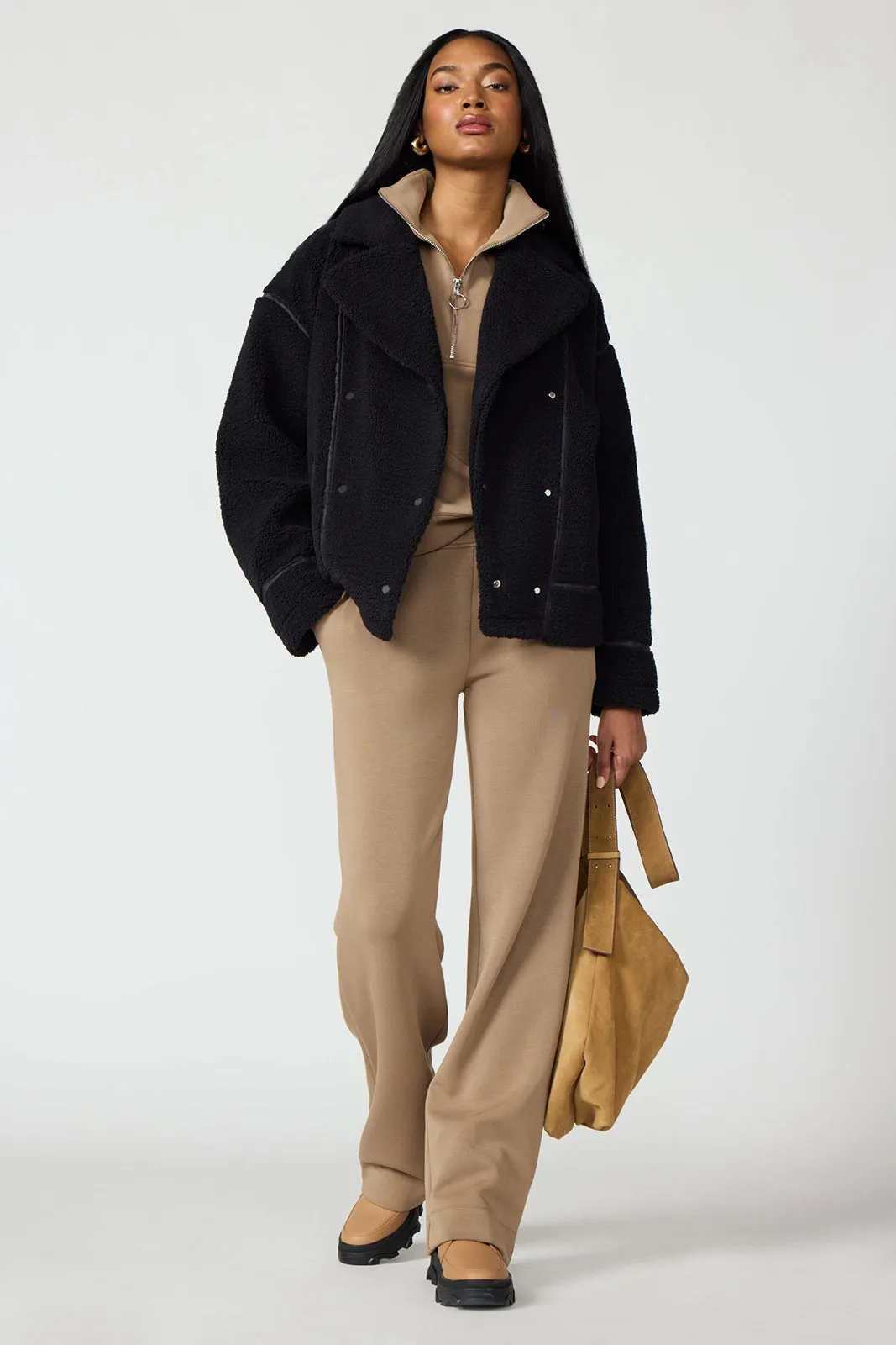 Sherpa Biker Jacket - Black sold by MPG product image thumbnail 5