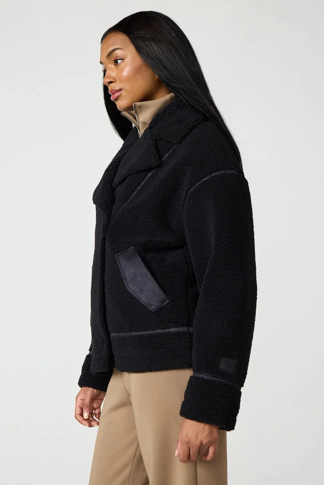 Sherpa Biker Jacket - Black sold by MPG product image thumbnail 4