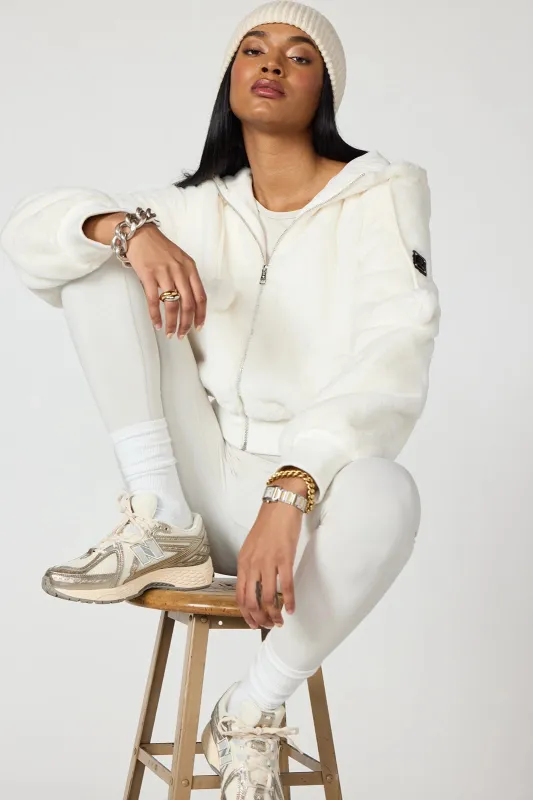 Plush Bomber Jacket - Vanilla sold by MPG