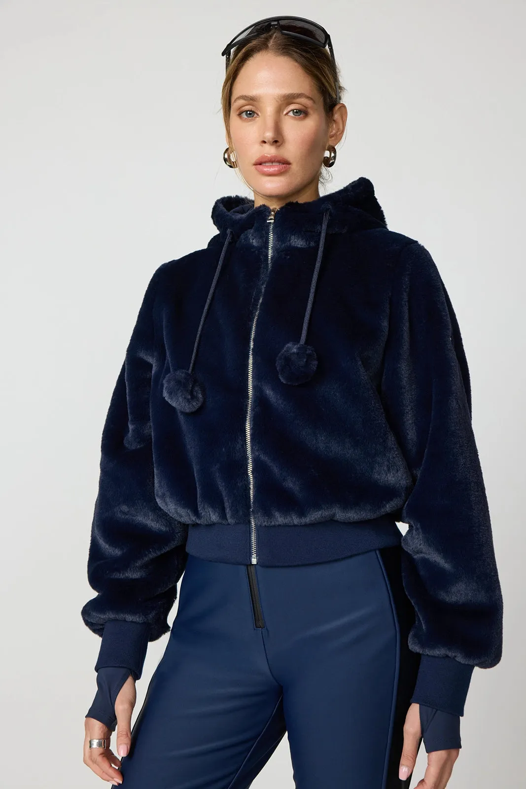 Plush Bomber Jacket - Navy Blazer sold by MPG product image thumbnail 5