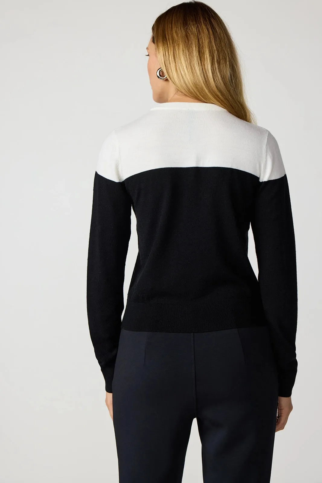Merino Crew Neck - Brilliant White/Black sold by MPG product image thumbnail 5