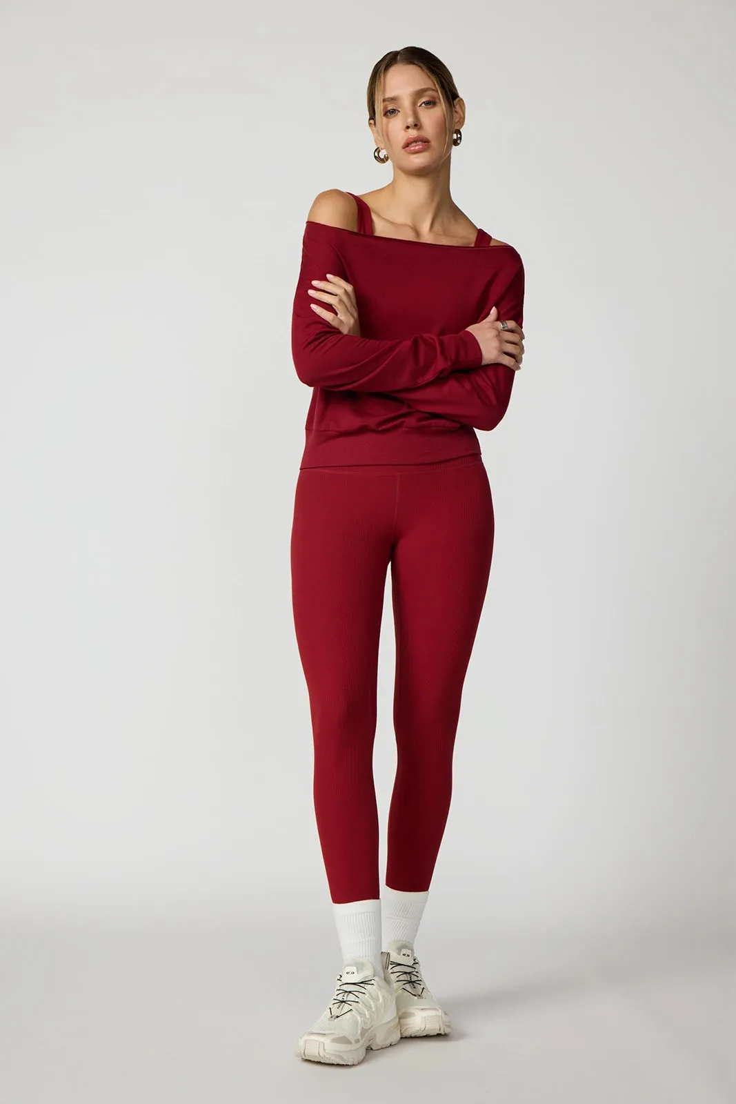 Ribbed Legging - Merlot sold by MPG product image thumbnail 2