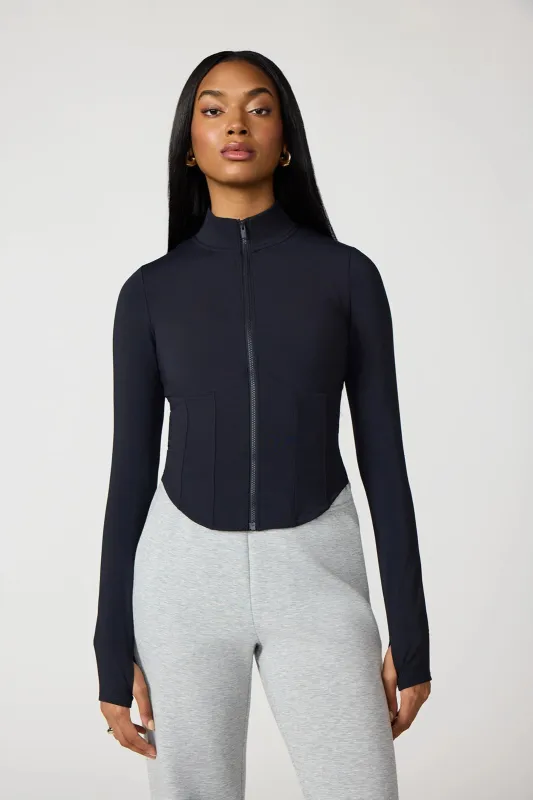 Sculpt Corset Full Zip - Black sold by MPG