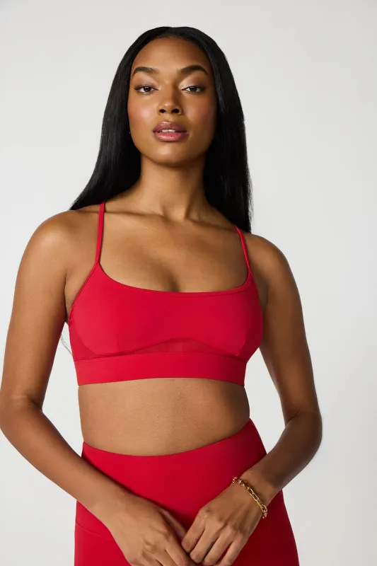 Sculpt Cross Back Bra - Haute Red sold by MPG