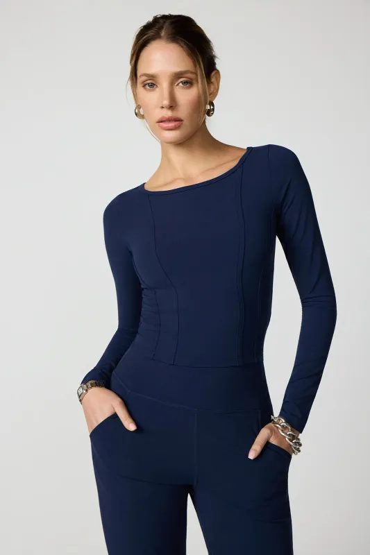 Cloud Corset Long Sleeve - Navy Blazer sold by MPG