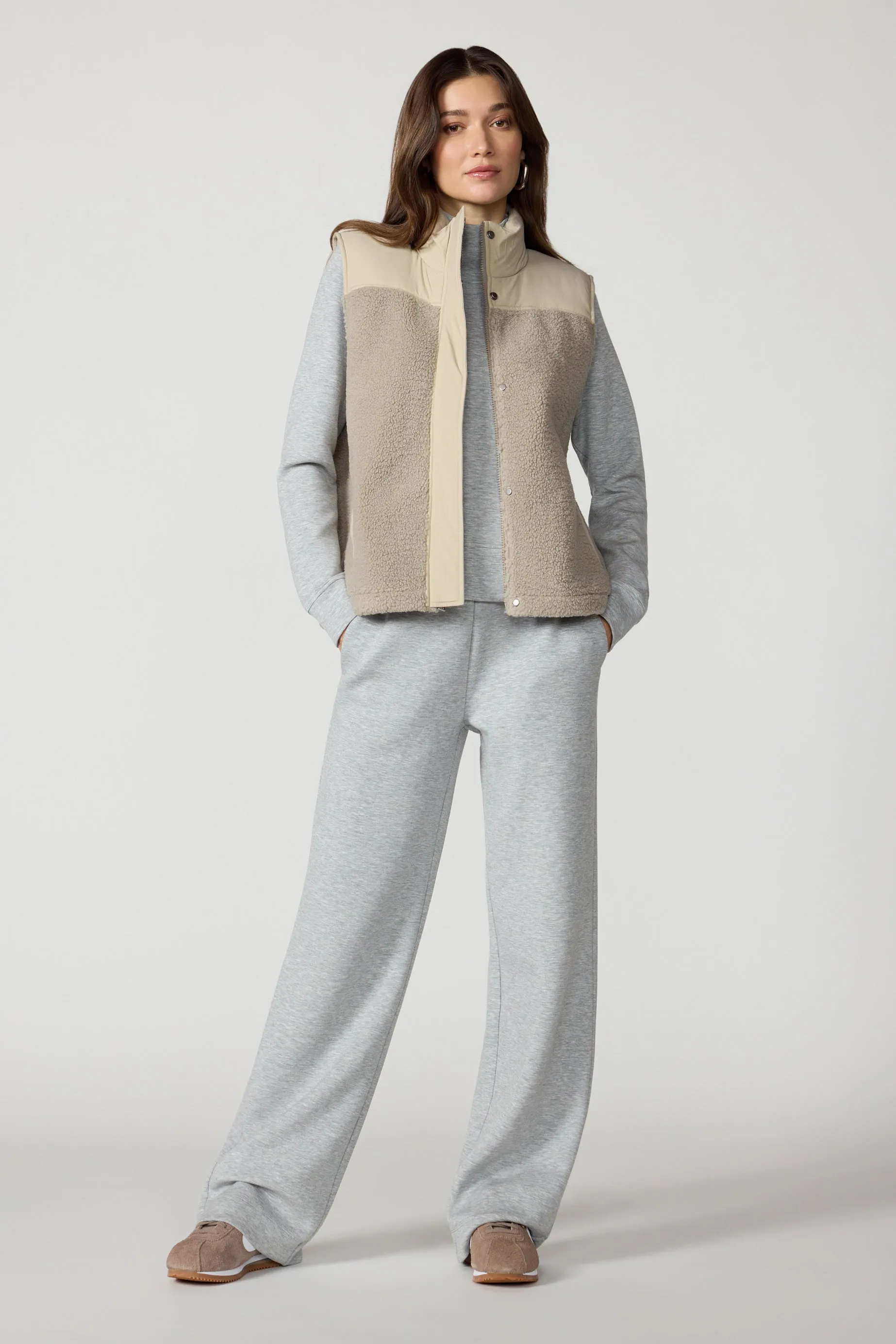 Dreamweave™ Mock Neck Sweatshirt - Htr Concrete sold by MPG product image thumbnail 2