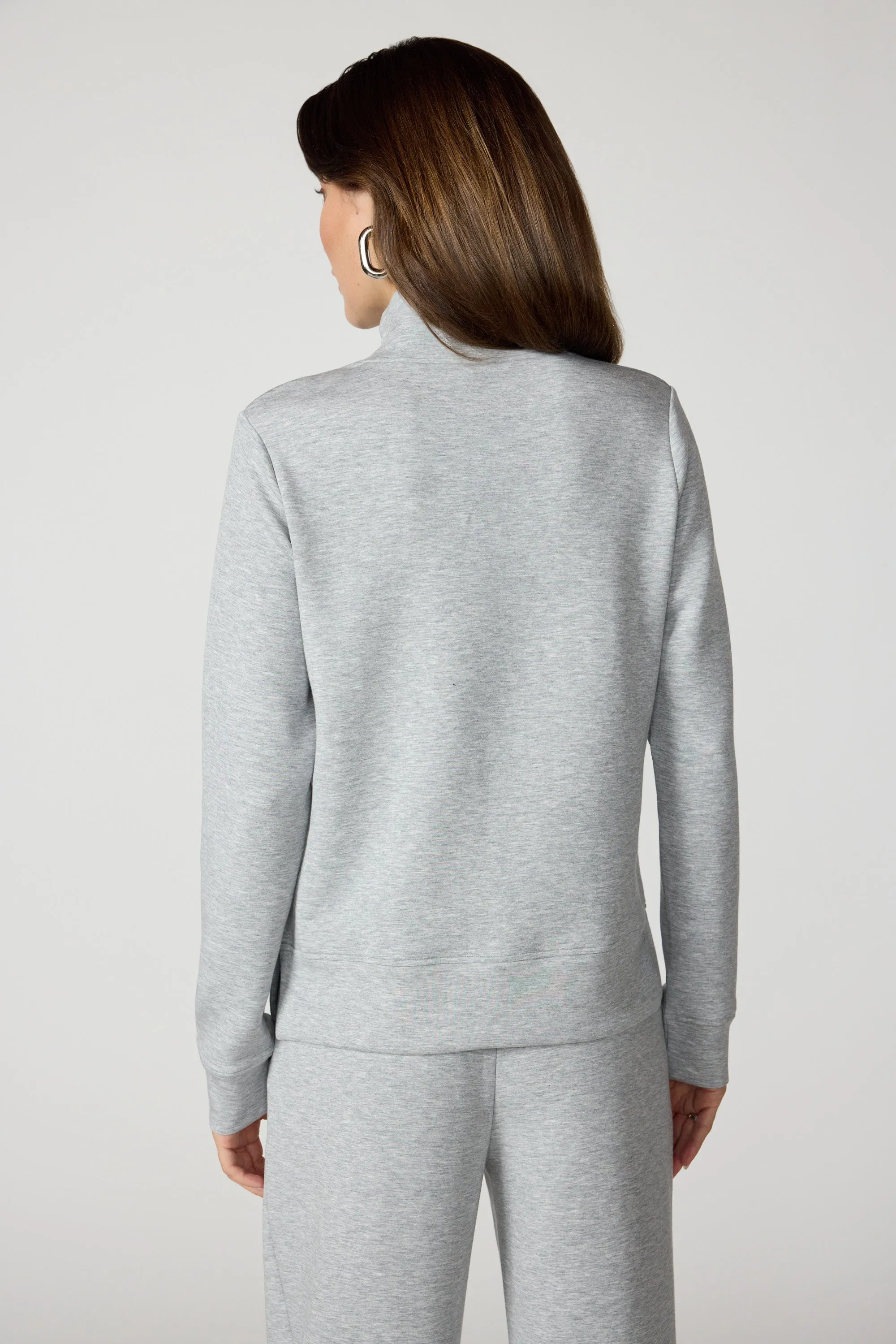 Dreamweave™ Mock Neck Sweatshirt - Htr Concrete sold by MPG product image thumbnail 3