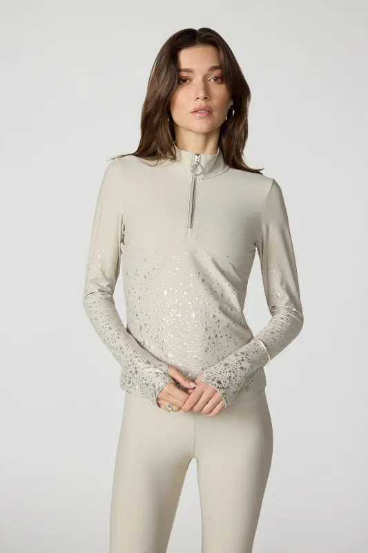 Star Foil Print Quarter Zip - Island Fossil made by MPG