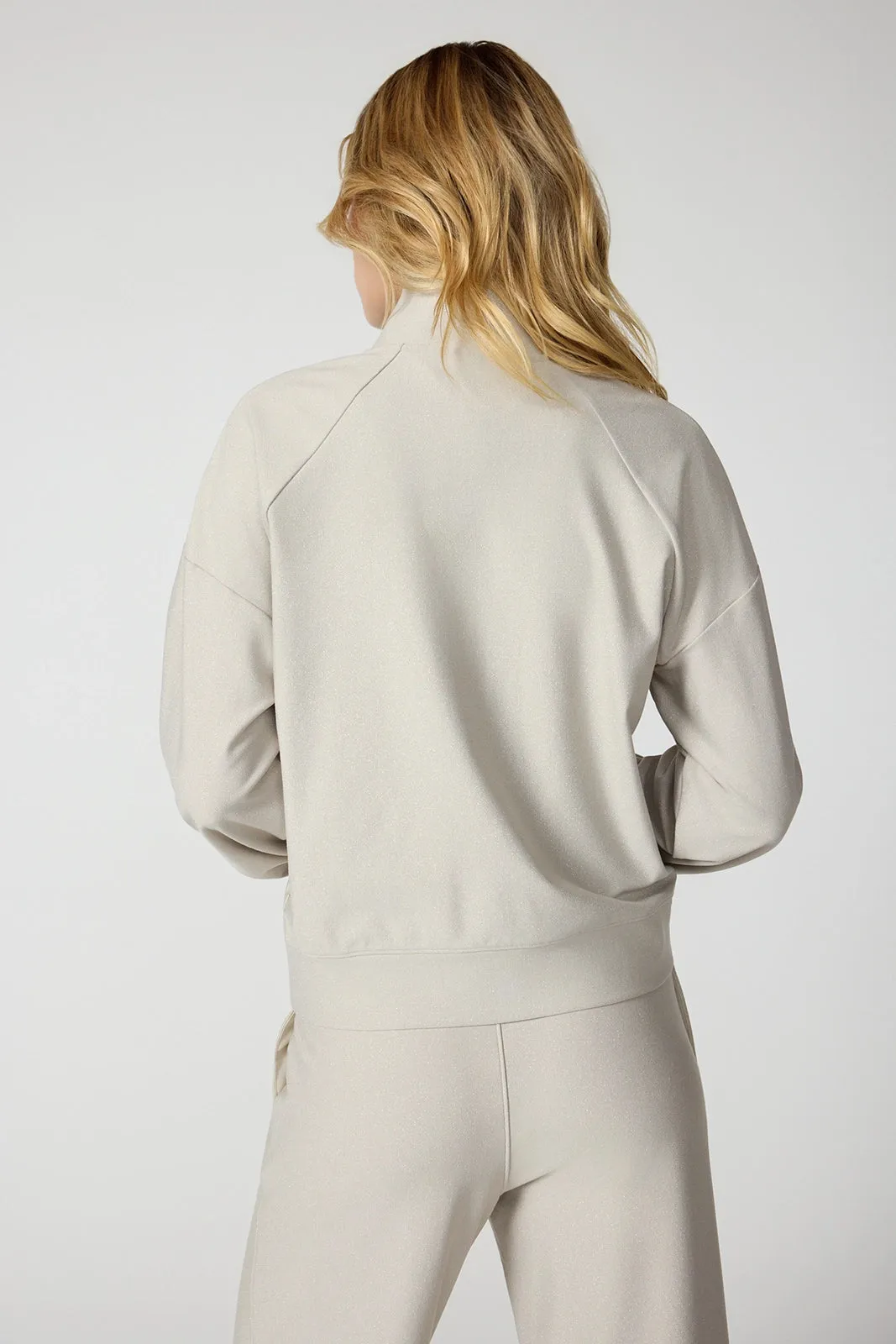 Shimmer Quarter Zip - Island Fossil w/ Silver sold by MPG product image thumbnail 4