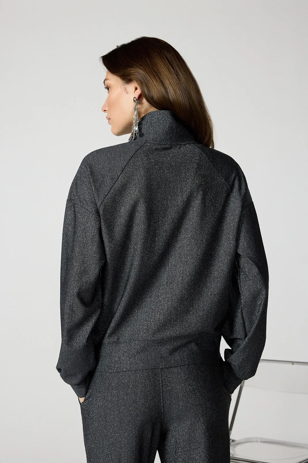 Shimmer Quarter Zip - Black w/ Silver sold by MPG product image thumbnail 3