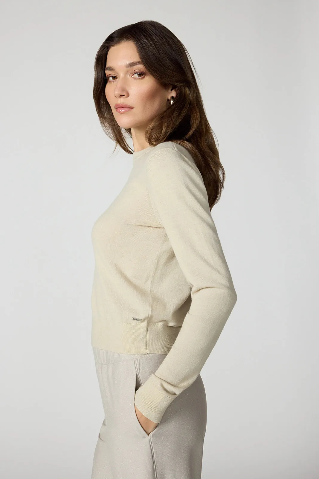 Merino Crew Neck - Htr Brown Rice sold by MPG product image thumbnail 4