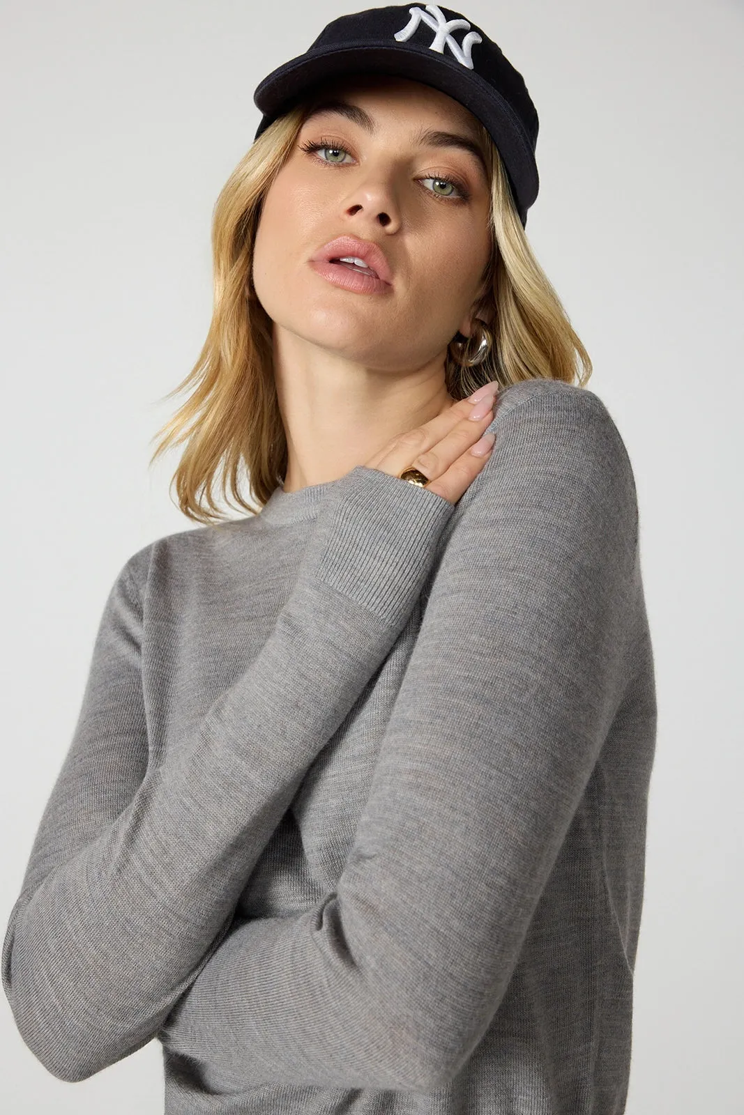 Merino Crew Neck - Htr Steel Grey sold by MPG product image thumbnail 3