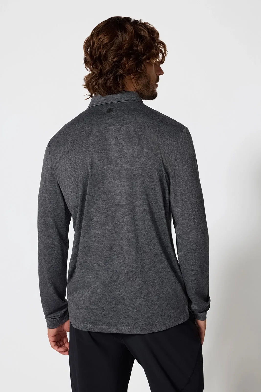 Triumph Long Sleeve Polo - Htr Black sold by MPG product image thumbnail 4