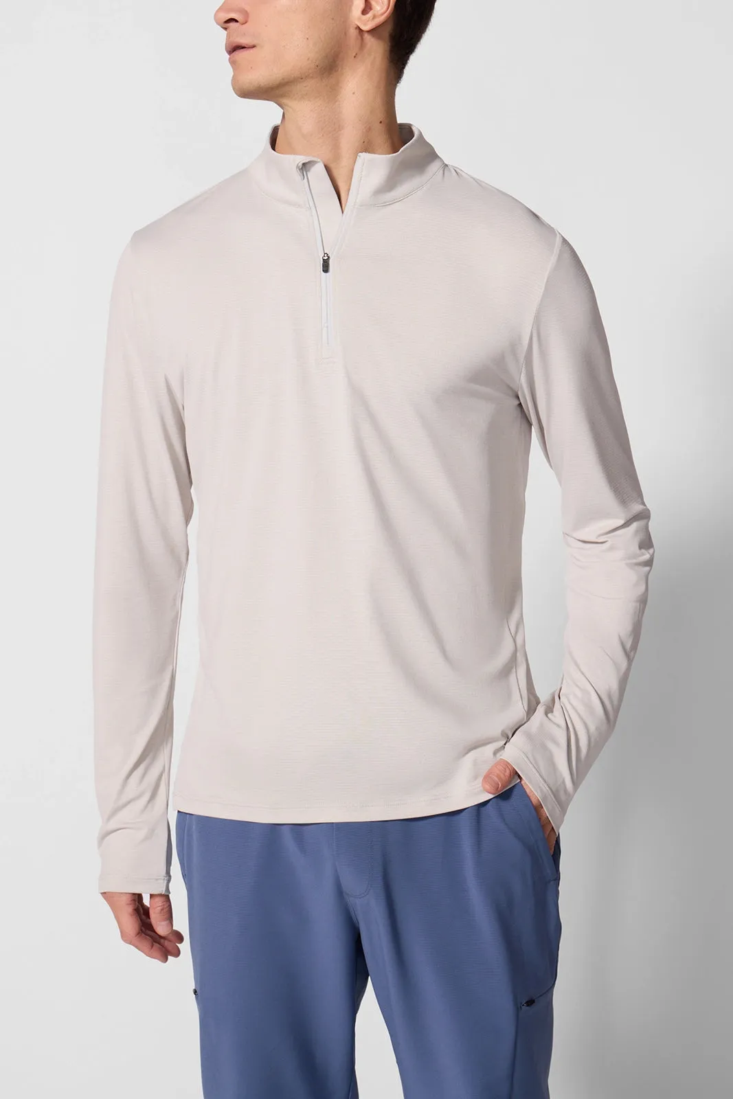 Succeed Long Sleeve Quarter Zip - Vapor Melange sold by MPG
