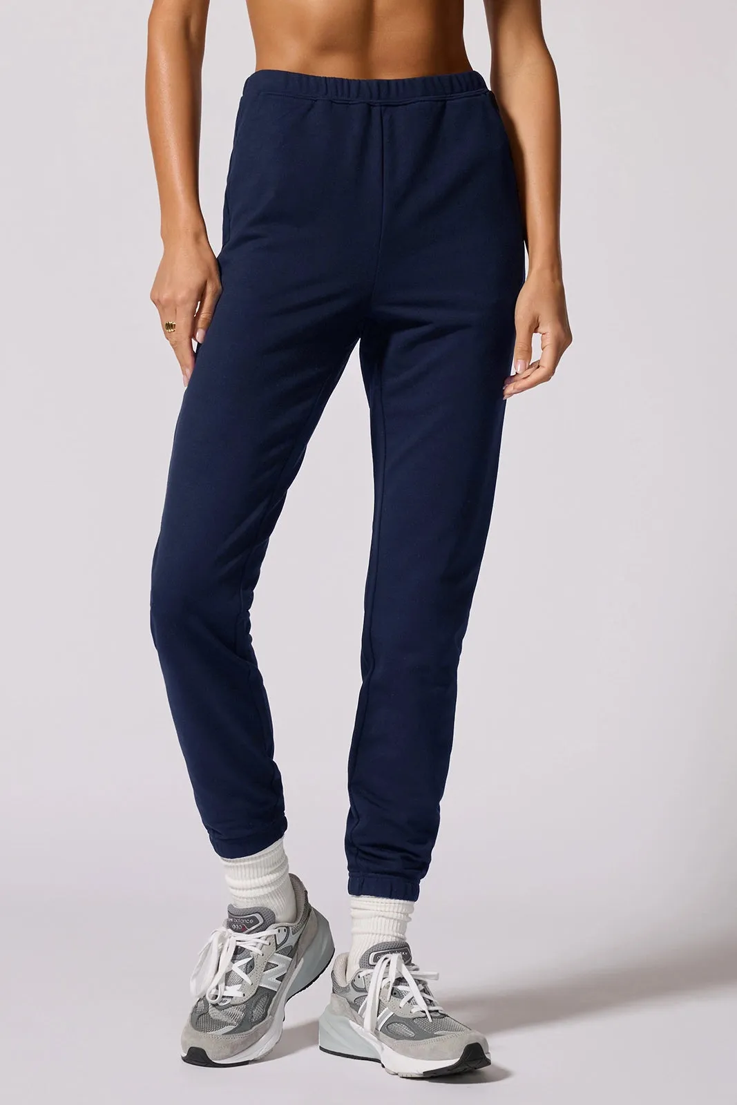 Cozy Fleece Slim Sweatpant - Navy Blazer sold by MPG