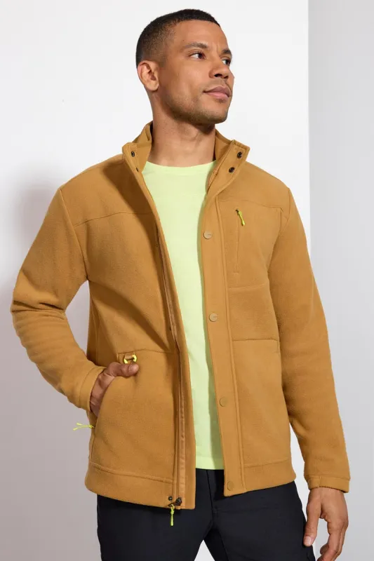Encore Fleece Jacket with Chest Pocket - Bistre sold by MPG