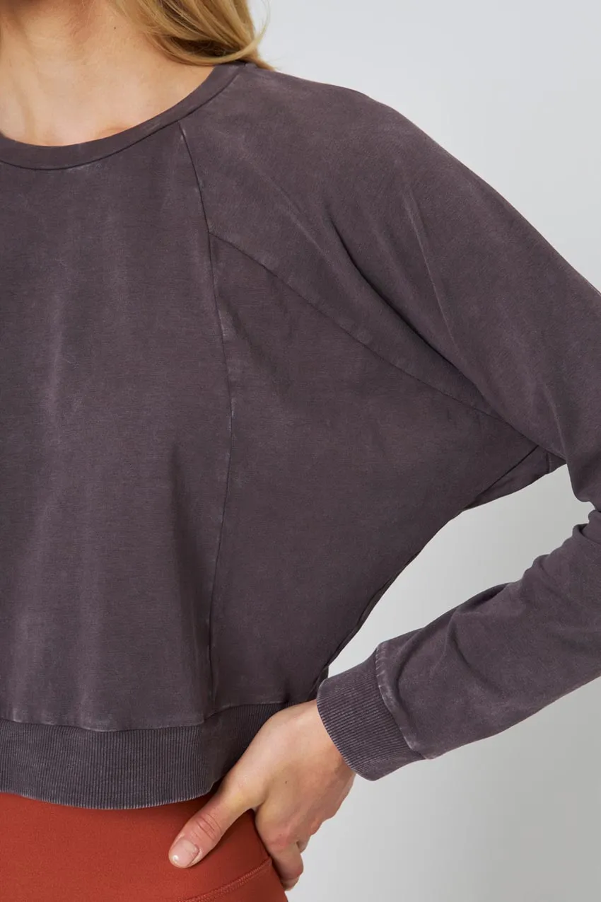 Rhythm Cropped Crew Neck Top - Distressed Shale sold by MPG product image thumbnail 5