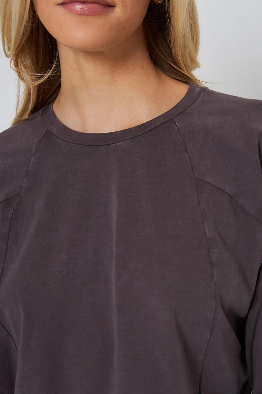 Rhythm Cropped Crew Neck Top - Distressed Shale sold by MPG product image thumbnail 3