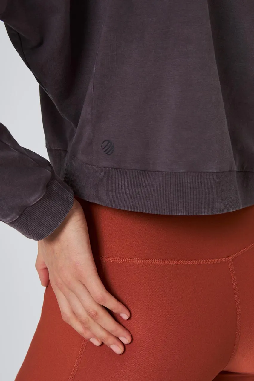 Rhythm Cropped Crew Neck Top - Distressed Shale sold by MPG product image thumbnail 4