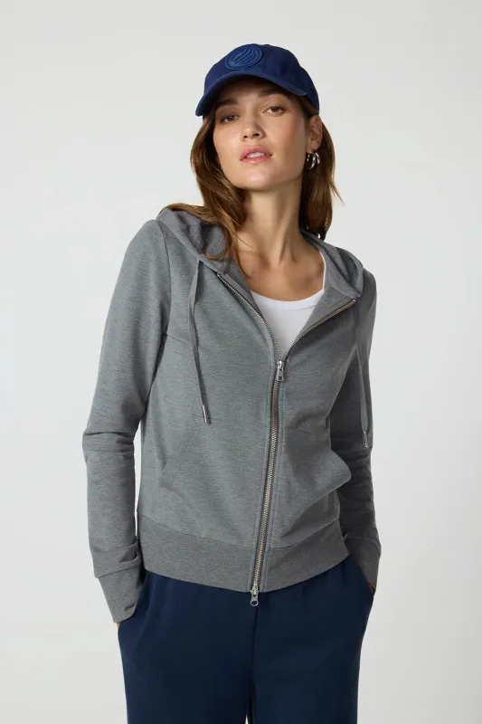 Cozy Fleece Full Zip Hoodie - Htr Steel Grey sold by MPG