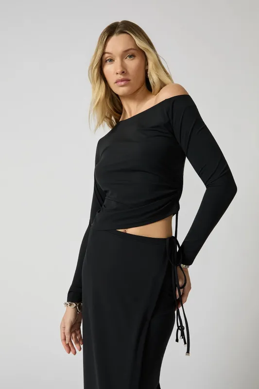 Cloud Asymmetrical Top - Black sold by MPG