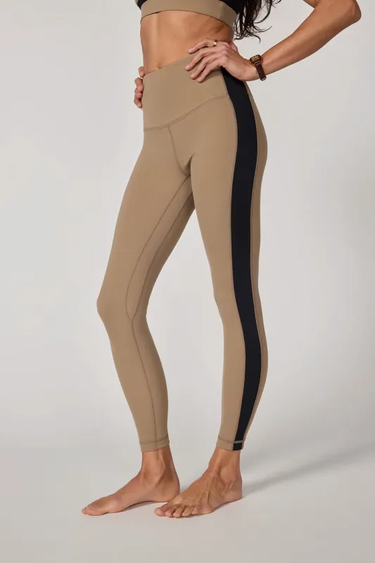 Sculpt Color Blocked Legging - Caribou/Black sold by MPG