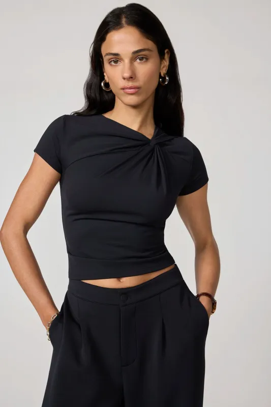 Cloud Knot Front Tee - Black made by MPG