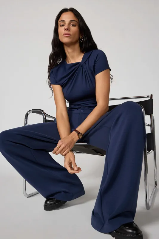 Cloud Knot Front Tee - Navy Blazer sold by MPG