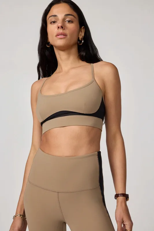 Sculpt Cross Back Bra - Caribou/Black sold by MPG