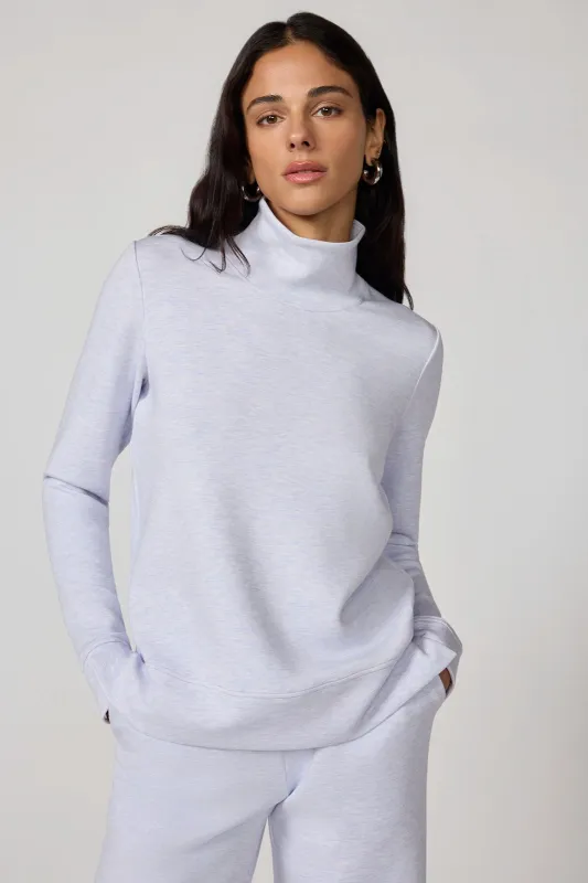 Dreamweave™ Mock Neck Sweatshirt - Htr Sweet Lavender sold by MPG