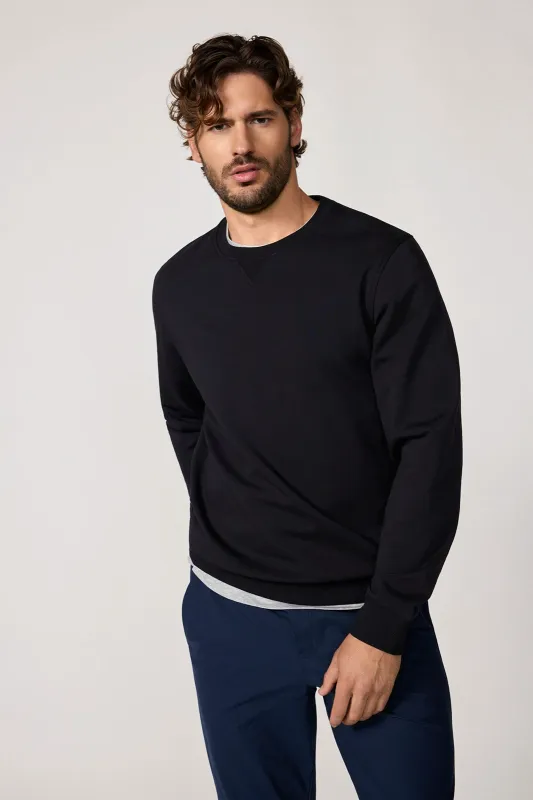 Ultra Soft Fleece Crew Neck - Black sold by MPG