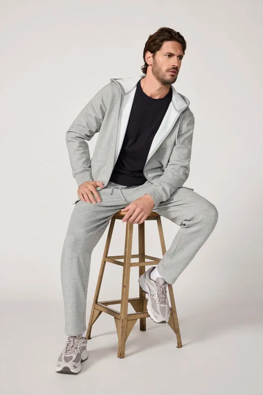 Ultra Soft Fleece Full Zip Hoodie - Htr Concrete sold by MPG