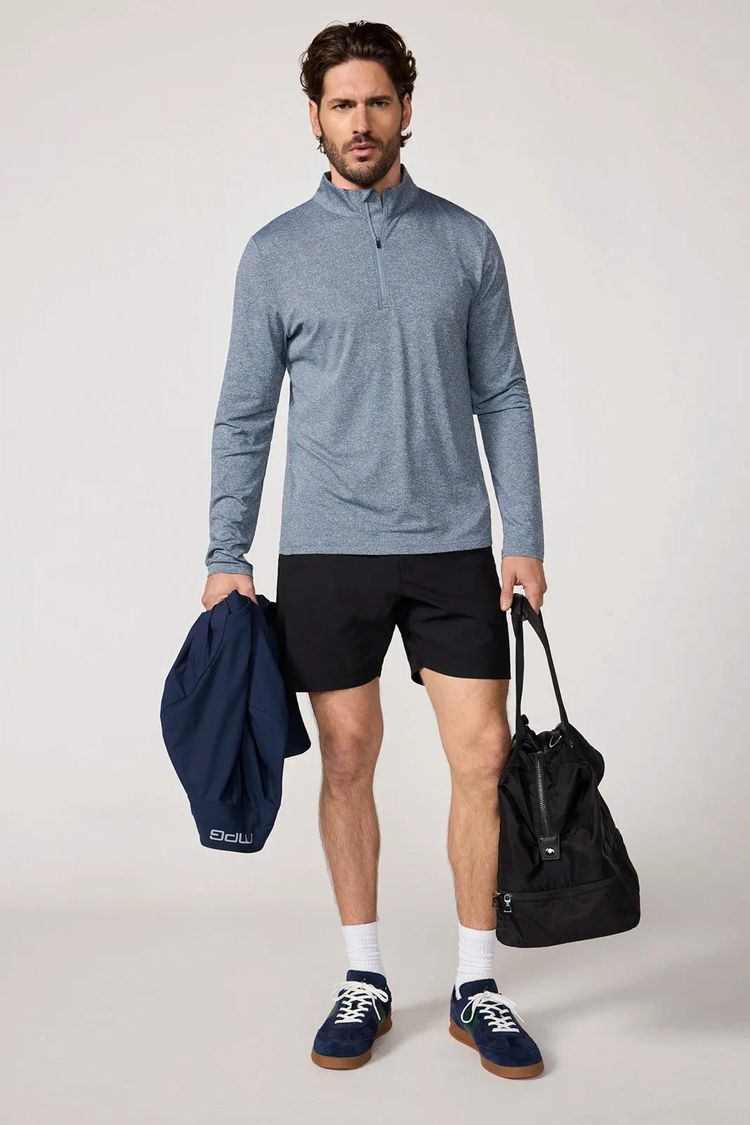 Succeed Long Sleeve Quarter Zip - Vintage Indigo Melange sold by MPG product image thumbnail 2