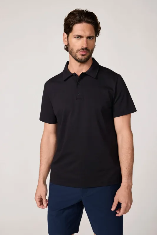 Revive Short Sleeve Polo - Black made by MPG