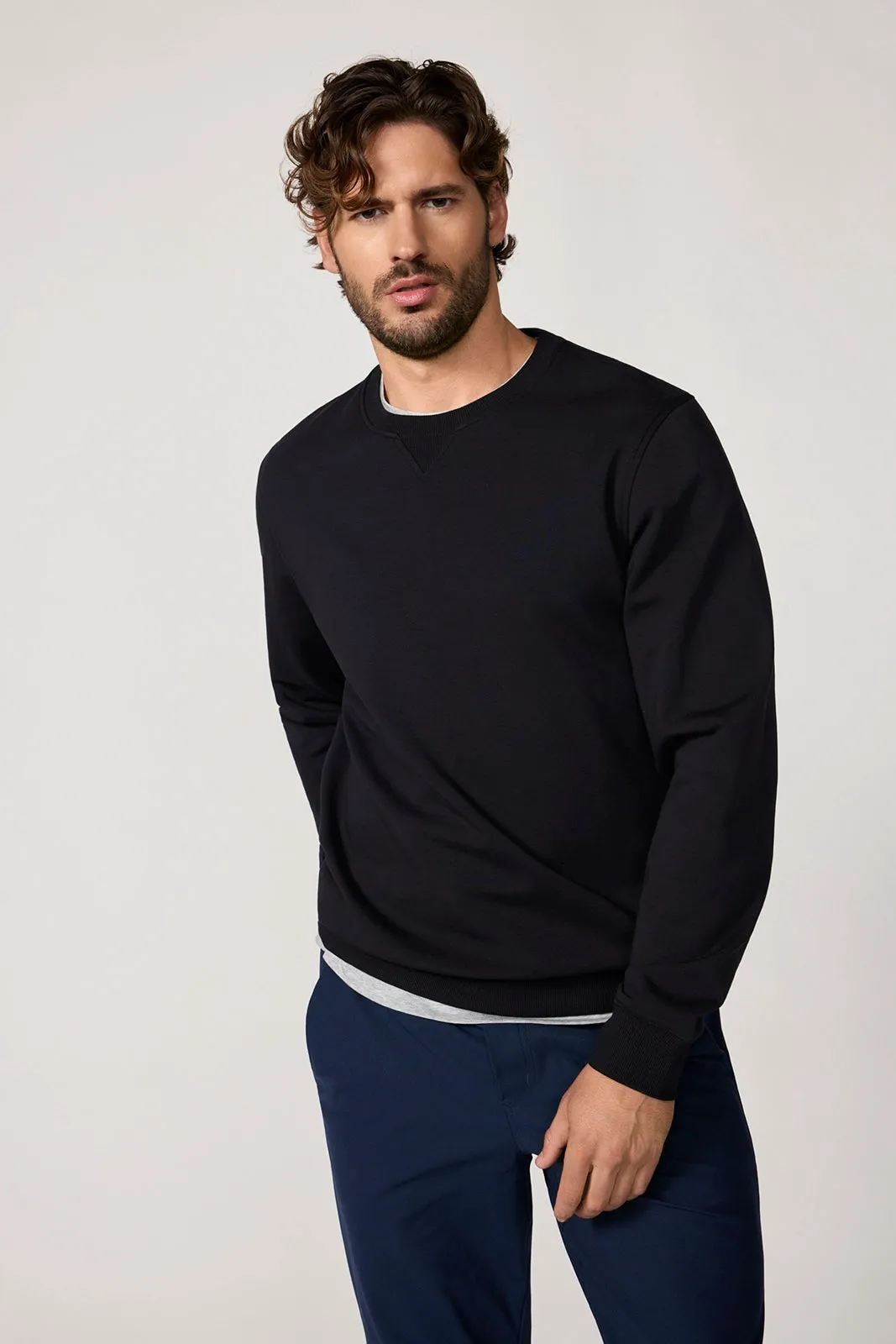 Ultrasoft Fleece Crew Neck - Black sold by MPG