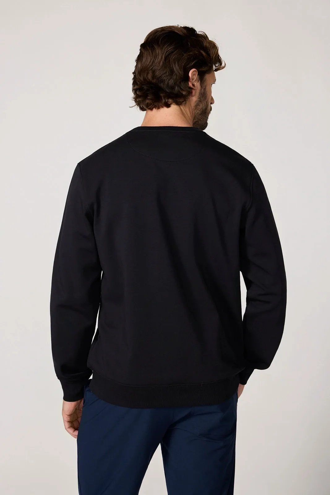 Ultrasoft Fleece Crew Neck - Black sold by MPG product image thumbnail 3