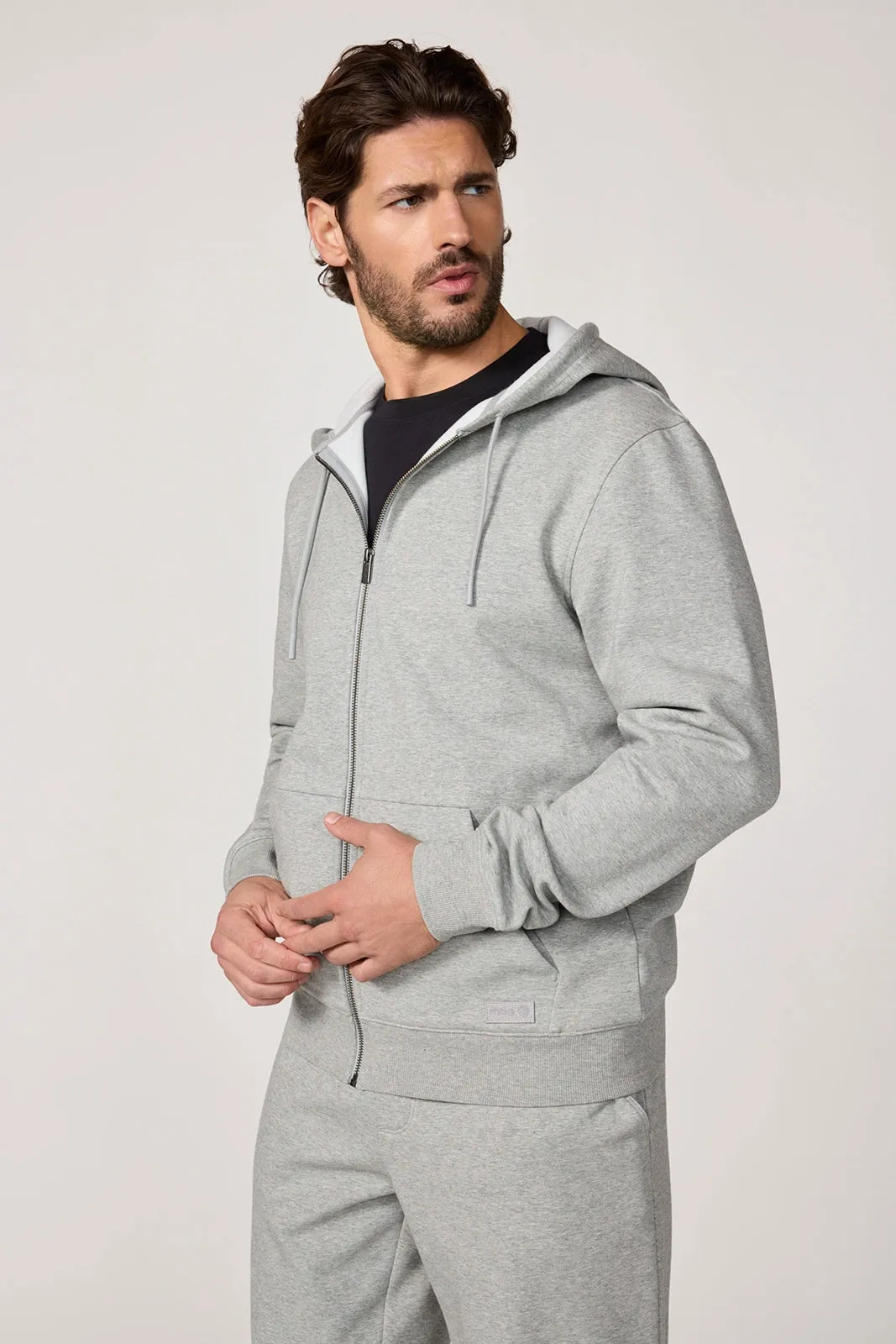 Ultrasoft Fleece Full Zip Hoodie - Htr Concrete sold by MPG product image thumbnail 5