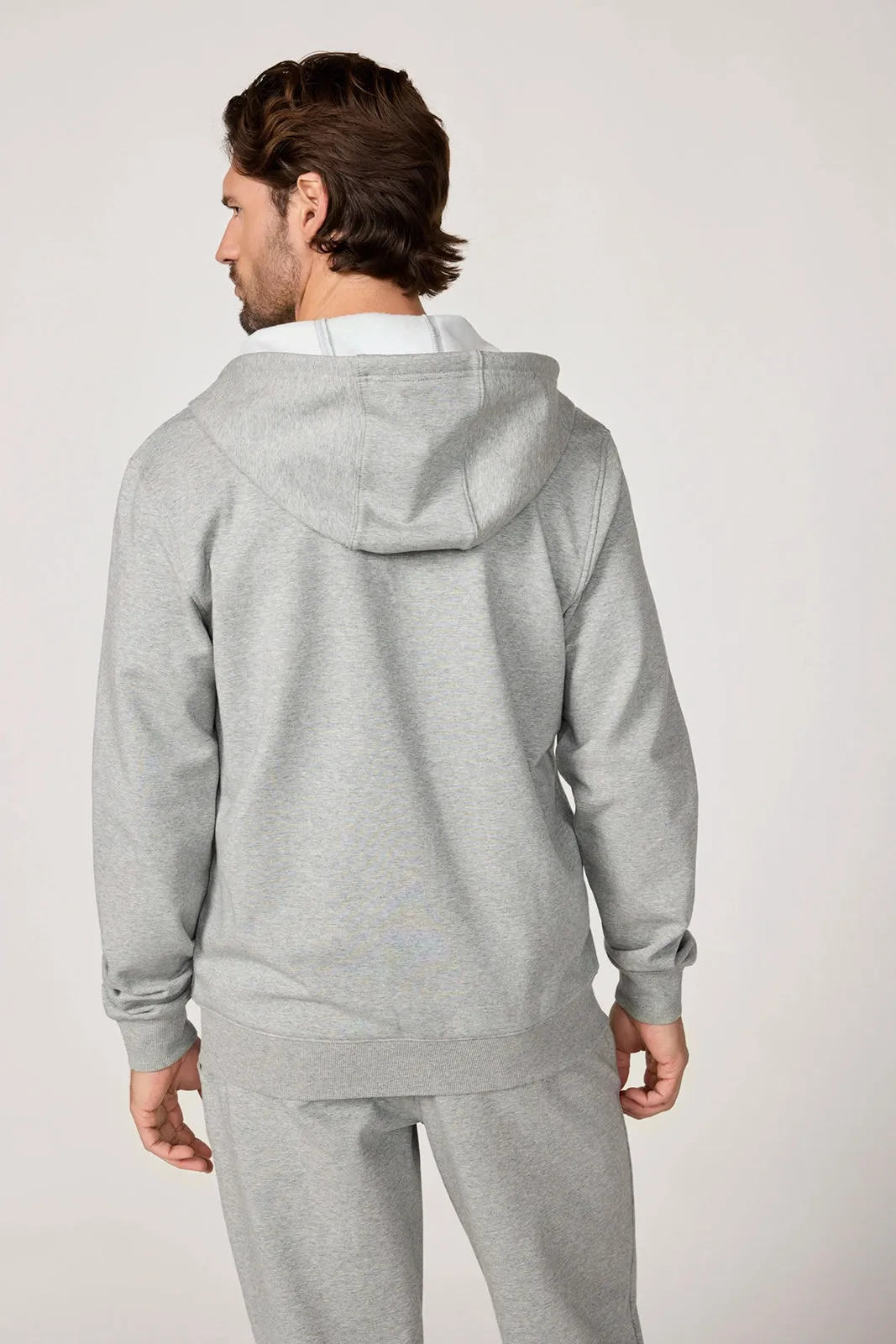 Ultrasoft Fleece Full Zip Hoodie - Htr Concrete sold by MPG product image thumbnail 3