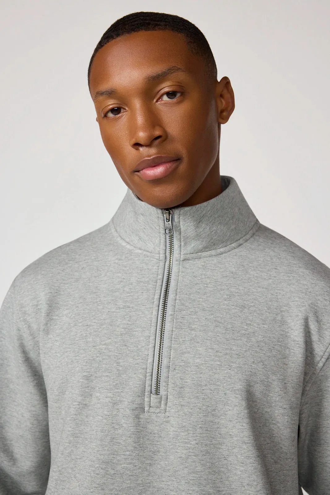 Ultrasoft Fleece Quarter Zip - Htr Concrete sold by MPG product image thumbnail 2