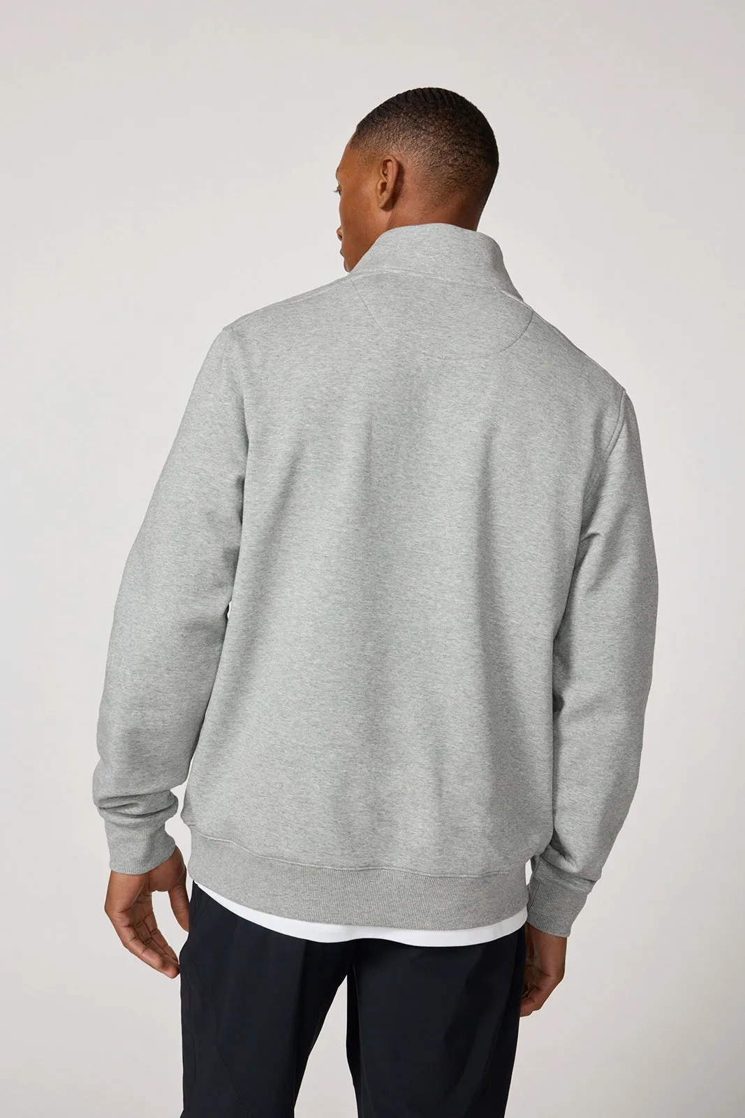 Ultrasoft Fleece Quarter Zip - Htr Concrete sold by MPG product image thumbnail 3