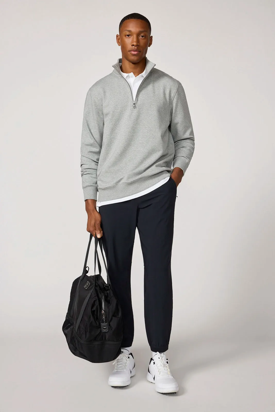 Ultrasoft Fleece Quarter Zip - Htr Concrete sold by MPG