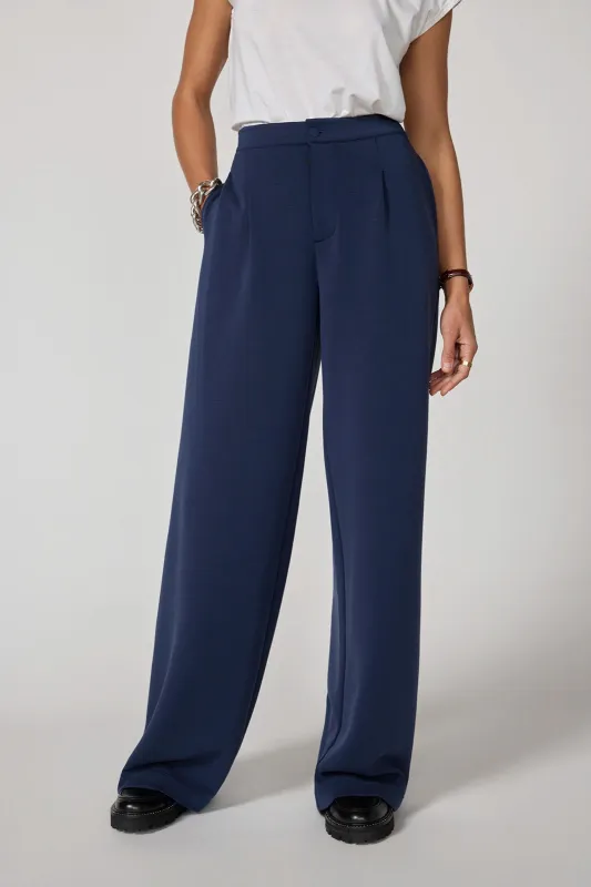 Dreamweave™ Pleated Trouser - Navy Blazer sold by MPG