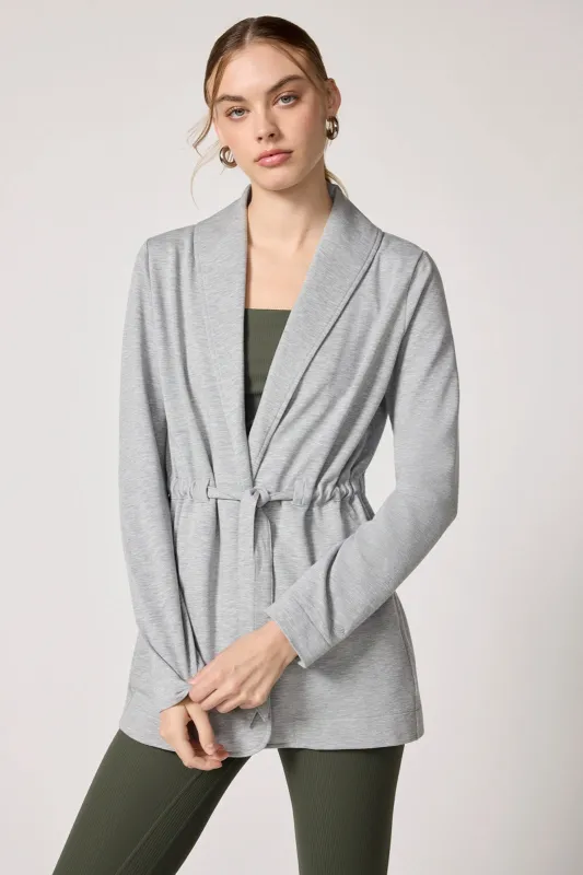 Cozy Fleece Cardigan - Htr Concrete sold by MPG